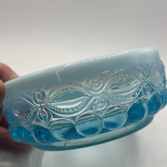 Aqua Blue Opalescent Bowl - Picture 3 of 5